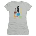 thumbnail image 1 of Adventure Time Icons S/S Junior Women's T-Shirt Sheer Silver, 1 of 2