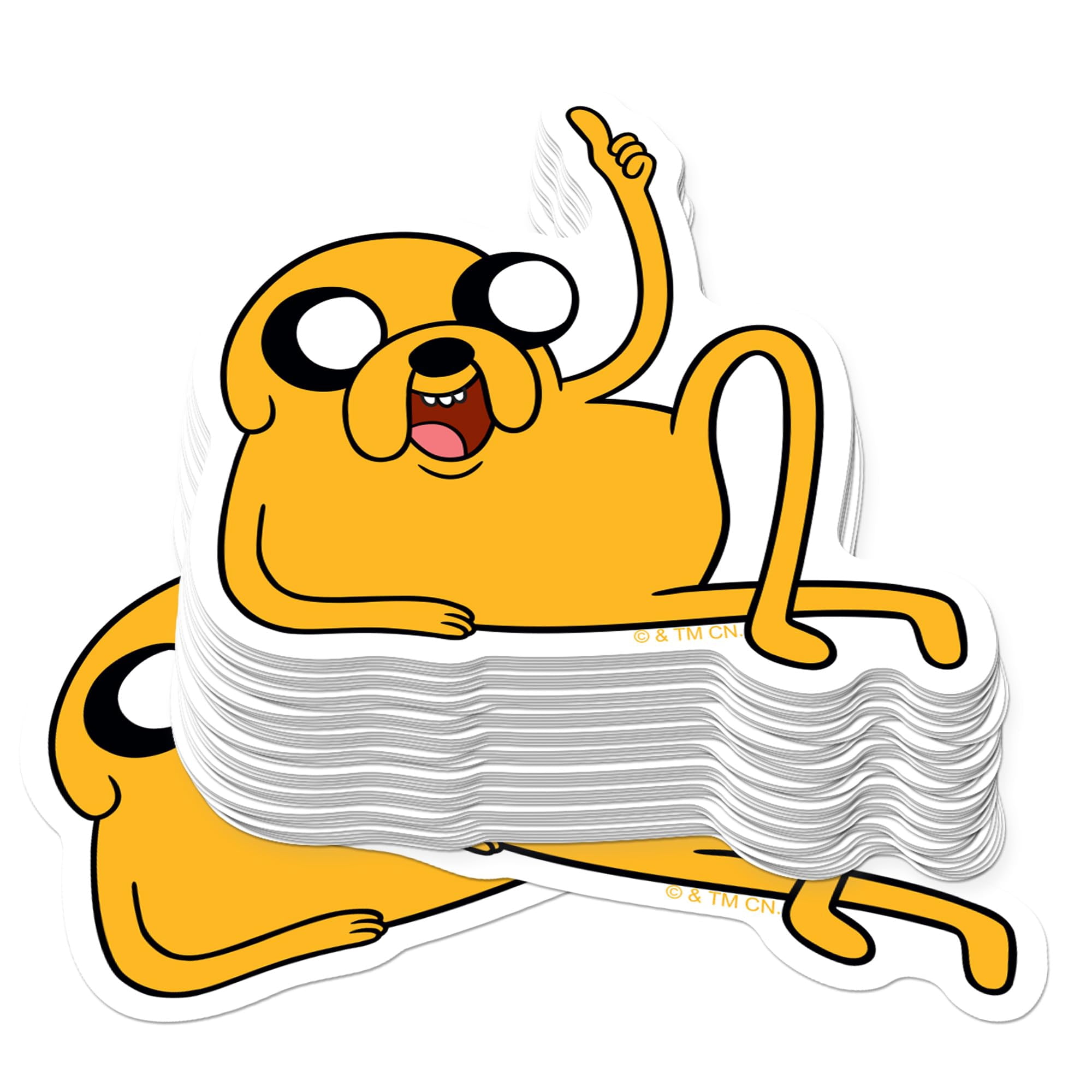 Jake Sticker Round Adventure Time Jake 50ct Vinyl Large Deluxe Stickers Variety Pack ...