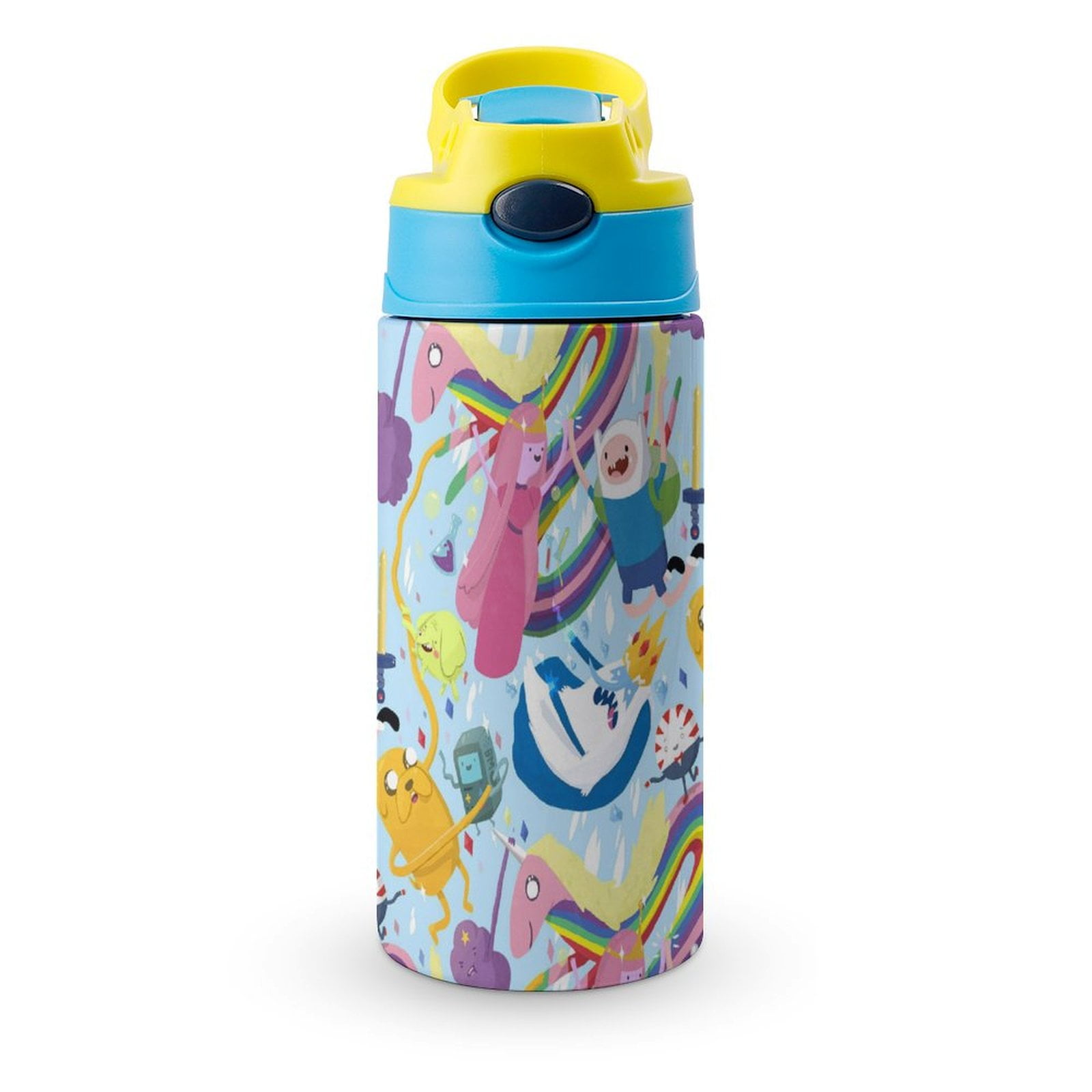 Adventure Time Jake The Dog Kids Water Bottle with Silicone Straw And