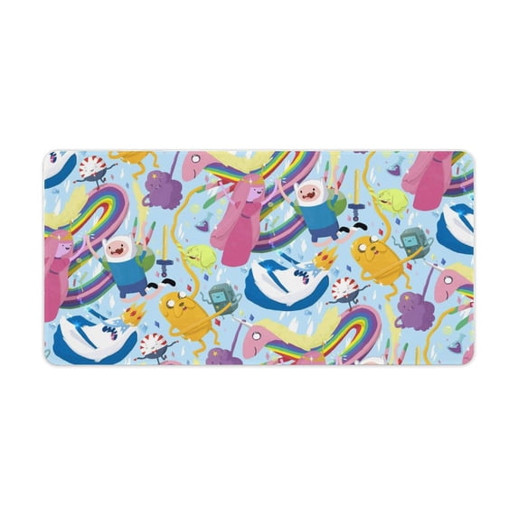 Adventure Time Jake The Dog Large Gaming Mouse Pad for Desk, Big Mouse Pad Gaming Desk Mat, Mousepad Desk Pad with Non-Slip Base And Stitched Edges, Keyboard Mouse Mat for Home Office Work