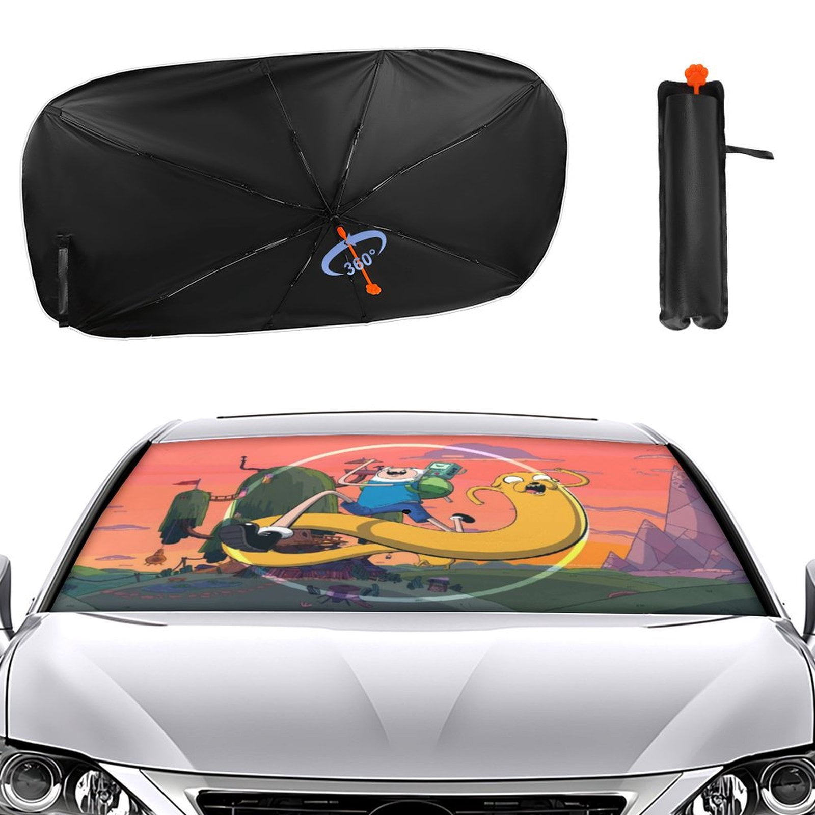 Jake Window Adventure Time Jake The Dog Windshield Sun Shade Umbrella - Foldable ...