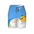 thumbnail image 1 of Adventure Time Jake Finn Boy's Board Shorts Teen Swim Trunks Drawstring Quick Dry Beach Shorts Summer Swimsuits with Mesh Lining and Pockets, 1 of 8