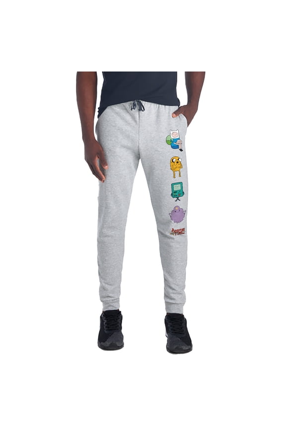 Jake Finn Line Unisex Jogger Sweatpants with Pockets for Men and Women, Athletic Heather, Small