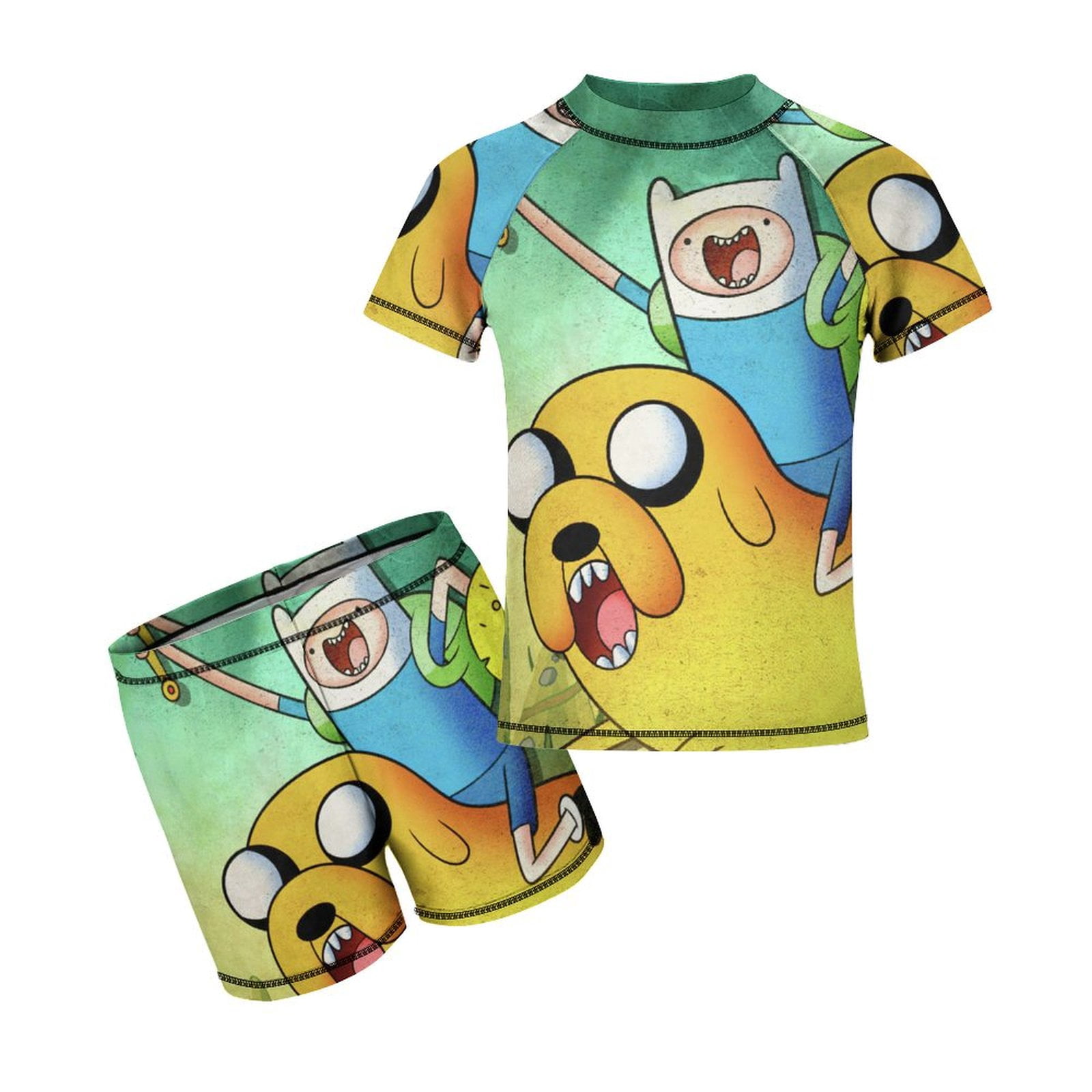 Adventure Time Jake The Dog Boys 2-Piece Swimsuit Set, Short Sleeve ...