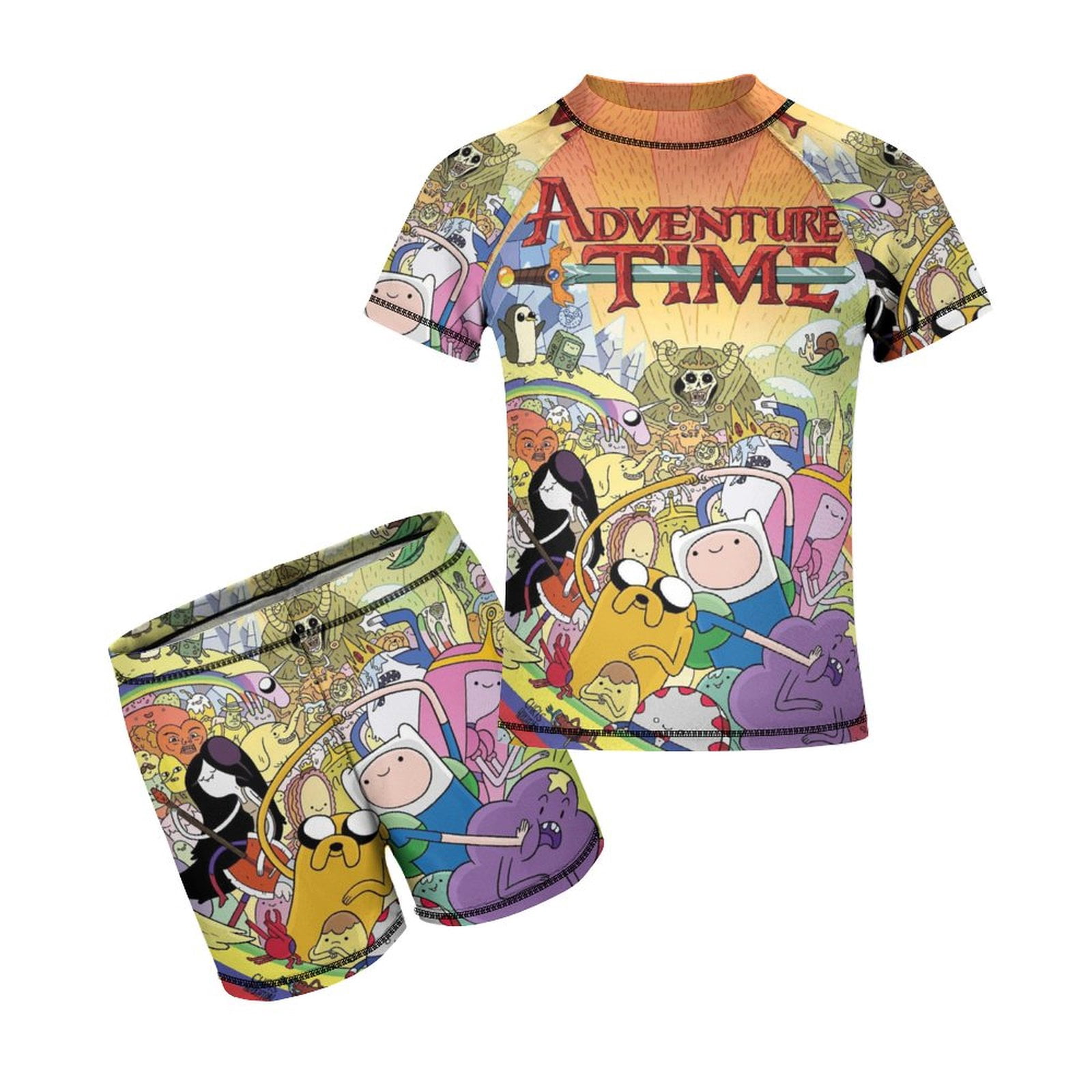 Adventure Time Jake The Dog Boys 2-Piece Swimsuit Set, Short Sleeve ...