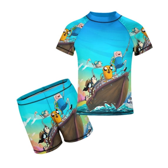 Marvel Avengers Set 2 Pezzi Costume Da Bagno Per Bambino | Hulk Maglietta UV E Pantaloncino