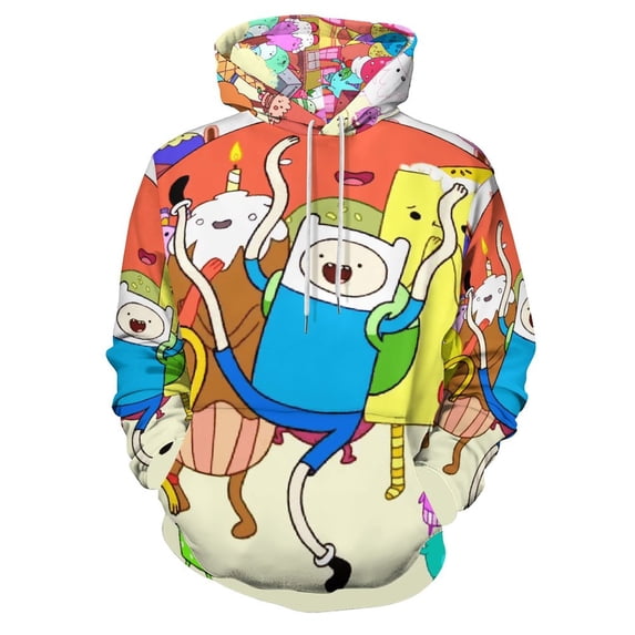 Adventure Time Jake The Dog Hoodie 3D Print Pullover Hooded Long Sleeve Sweatshirts Tops Blouse with Pocket for Mens Womens