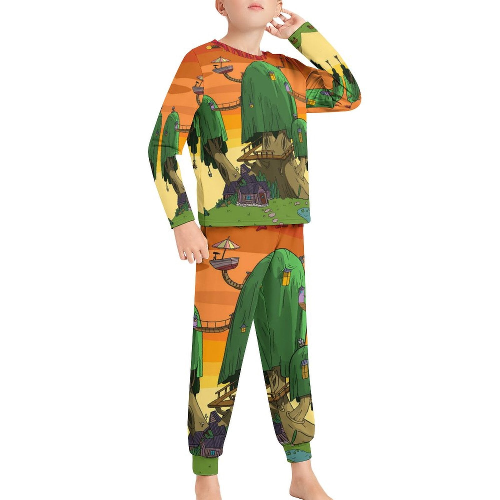 Adventure Time Jake The Dog Ki-ds Pajamas 2 Piece Pjs Set Little Big Bo ...