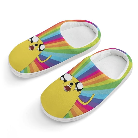 Adventure Time Jake The Dog Kids Slippers Boys Girls Warm Soft Memory Foam House Slippers Non-Slip Winter Home Shoes for Indoor Outdoor