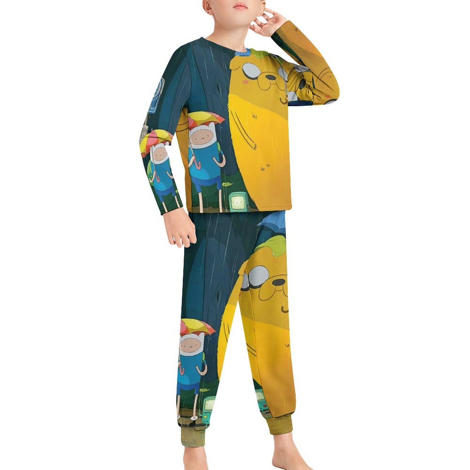 Adventure Time Jake The Dog Little Big Bo-ys Gi-rls Pajamas Set Long ...