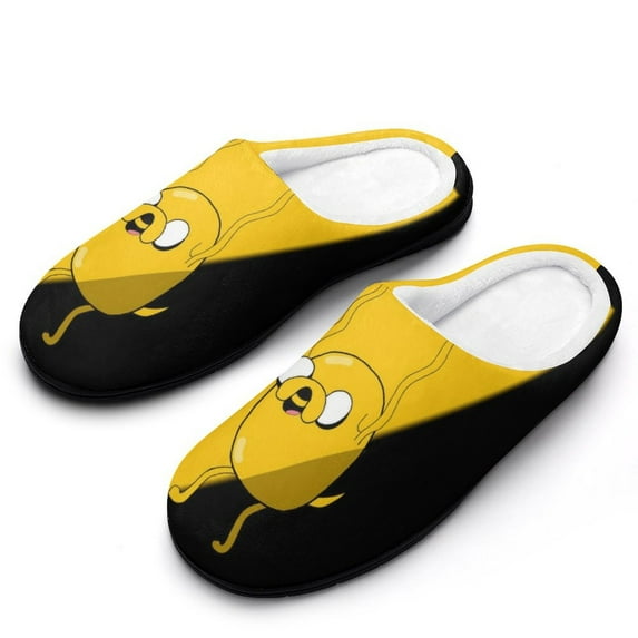 Adventure Time Jake The Dog Mens Cozy Memory Foam Slippers Slip On Warm House Shoes Indoor/Outdoor Scuff