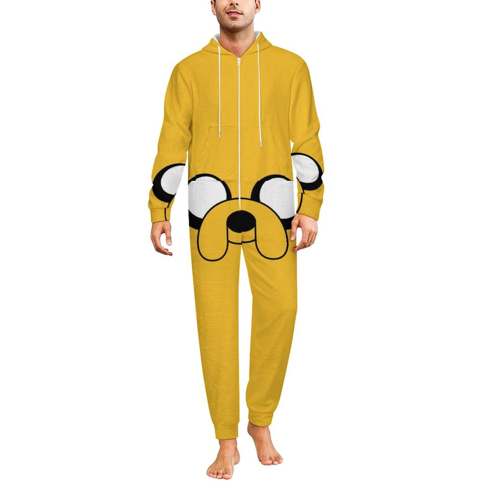 Adventure Time Jake The Dog Women Men Pajamas Zipper Onesie Jumpsuit ...