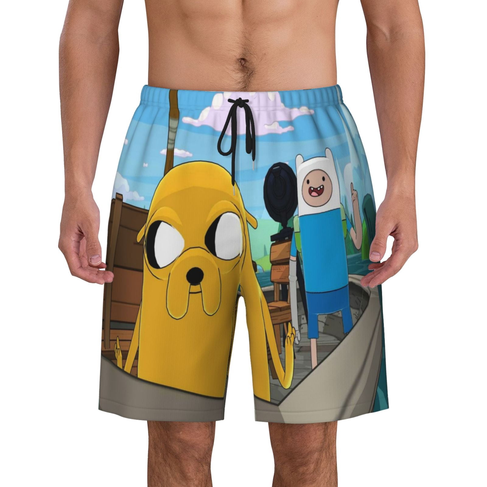 Adventure Time Jake the Dog Men's Swim Trunks Quick Dry Board Shorts ...