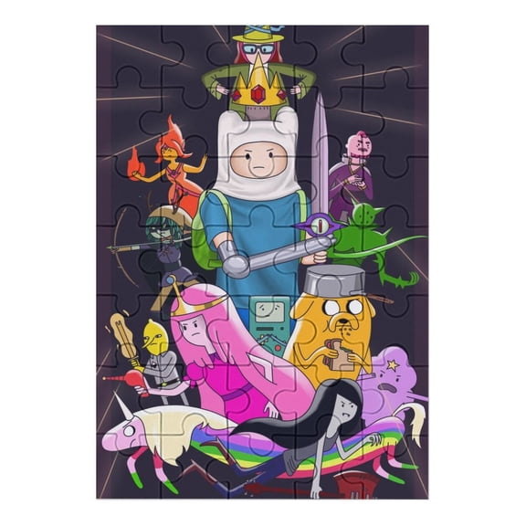 Adventure Time Jigsaw Puzzle, Wood Puzzles Adult, 35 PCS Jigsaw Puzzle for Adults Challenging Puzzle Perfect for Game Nights