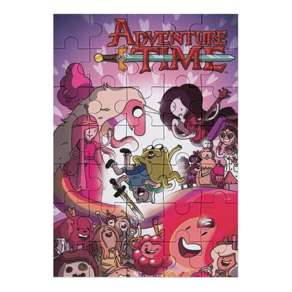 Adventure Time Jigsaw Puzzle, Wood Puzzles Adult, 35 PCS Jigsaw Puzzle for Adults Challenging Puzzle Perfect for Game Nights