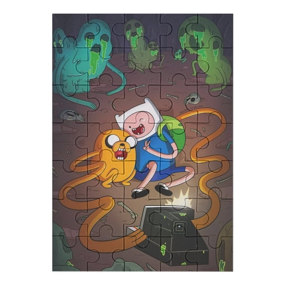 Adventure Time Jigsaw Puzzle, Wood Puzzles Adult, 35 PCS Jigsaw Puzzle for Adults Challenging Puzzle Perfect for Game Nights