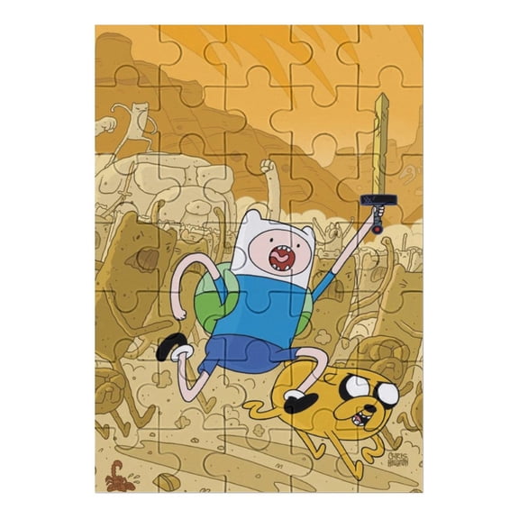 Adventure Time Jigsaw Puzzle, Wood Puzzles Adult, 35 PCS Jigsaw Puzzle for Adults Challenging Puzzle Perfect for Game Nights