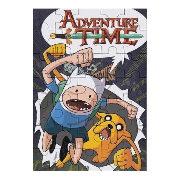 Adventure Time Jigsaw Puzzle, Wood Puzzles Adult, 35 PCS Jigsaw Puzzle for Adults Challenging Puzzle Perfect for Game Nights