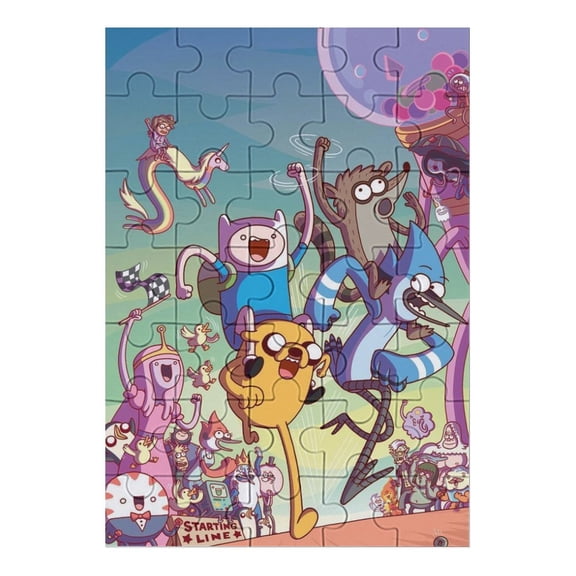Adventure Time Jigsaw Puzzle, Wood Puzzles Adult, 35 PCS Jigsaw Puzzle for Adults Challenging Puzzle Perfect for Game Nights