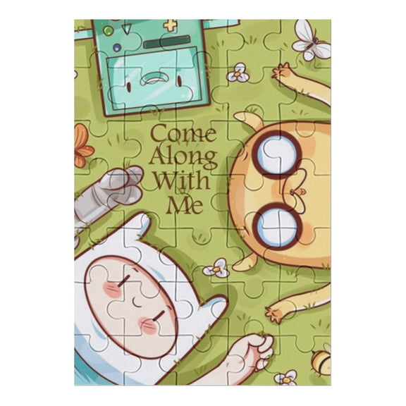 Adventure Time Jigsaw Puzzle, Wood Puzzles Adult, 35 PCS Jigsaw Puzzle for Adults Challenging Puzzle Perfect for Game Nights