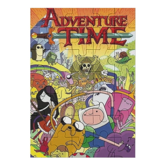 Adventure Time Jigsaw Puzzle, Wood Puzzles Adult, 35 PCS Jigsaw Puzzle for Adults Challenging Puzzle Perfect for Game Nights