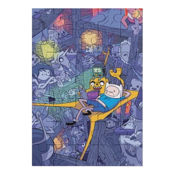 Adventure Time Jigsaw Puzzle, Wood Puzzles Adult, 35 PCS Jigsaw Puzzle for Adults Challenging Puzzle Perfect for Game Nights
