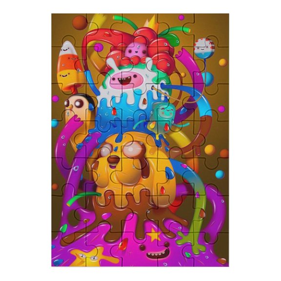 Adventure Time Jigsaw Puzzle, Wood Puzzles Adult, 35 PCS Jigsaw Puzzle for Adults Challenging Puzzle Perfect for Game Nights
