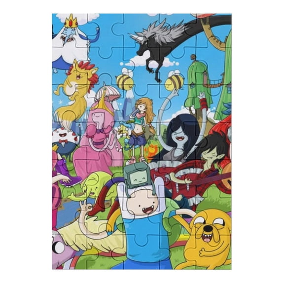 Adventure Time Jigsaw Puzzle, Wood Puzzles Adult, 35 PCS Jigsaw Puzzle for Adults Challenging Puzzle Perfect for Game Nights