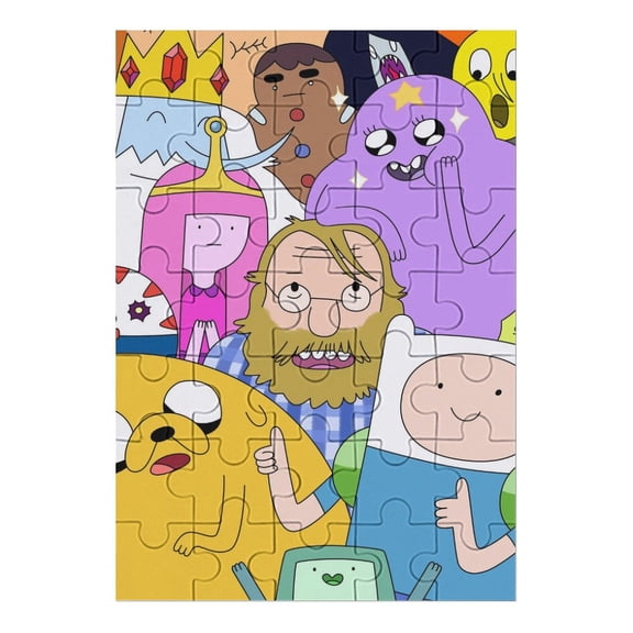 Adventure Time Jigsaw Puzzle, Wood Puzzles Adult, 35 PCS Jigsaw Puzzle for Adults Challenging Puzzle Perfect for Game Nights