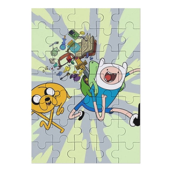 Adventure Time Jigsaw Puzzle, Wood Puzzles Adult, 35 PCS Jigsaw Puzzle for Adults Challenging Puzzle Perfect for Game Nights
