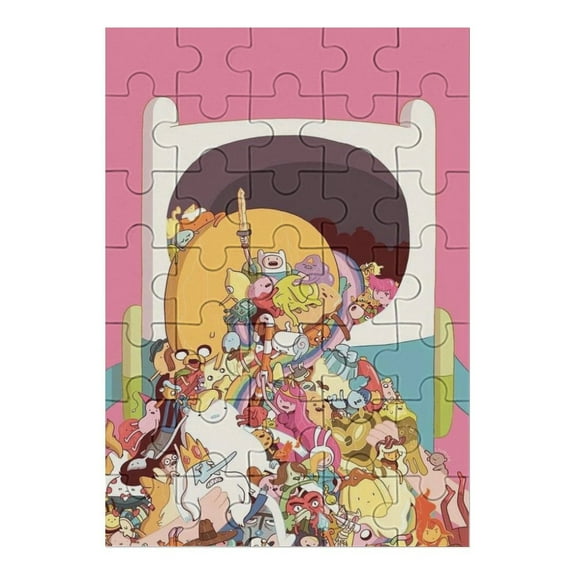 Adventure Time Jigsaw Puzzle, Wood Puzzles Adult, 35 PCS Jigsaw Puzzle for Adults Challenging Puzzle Perfect for Game Nights