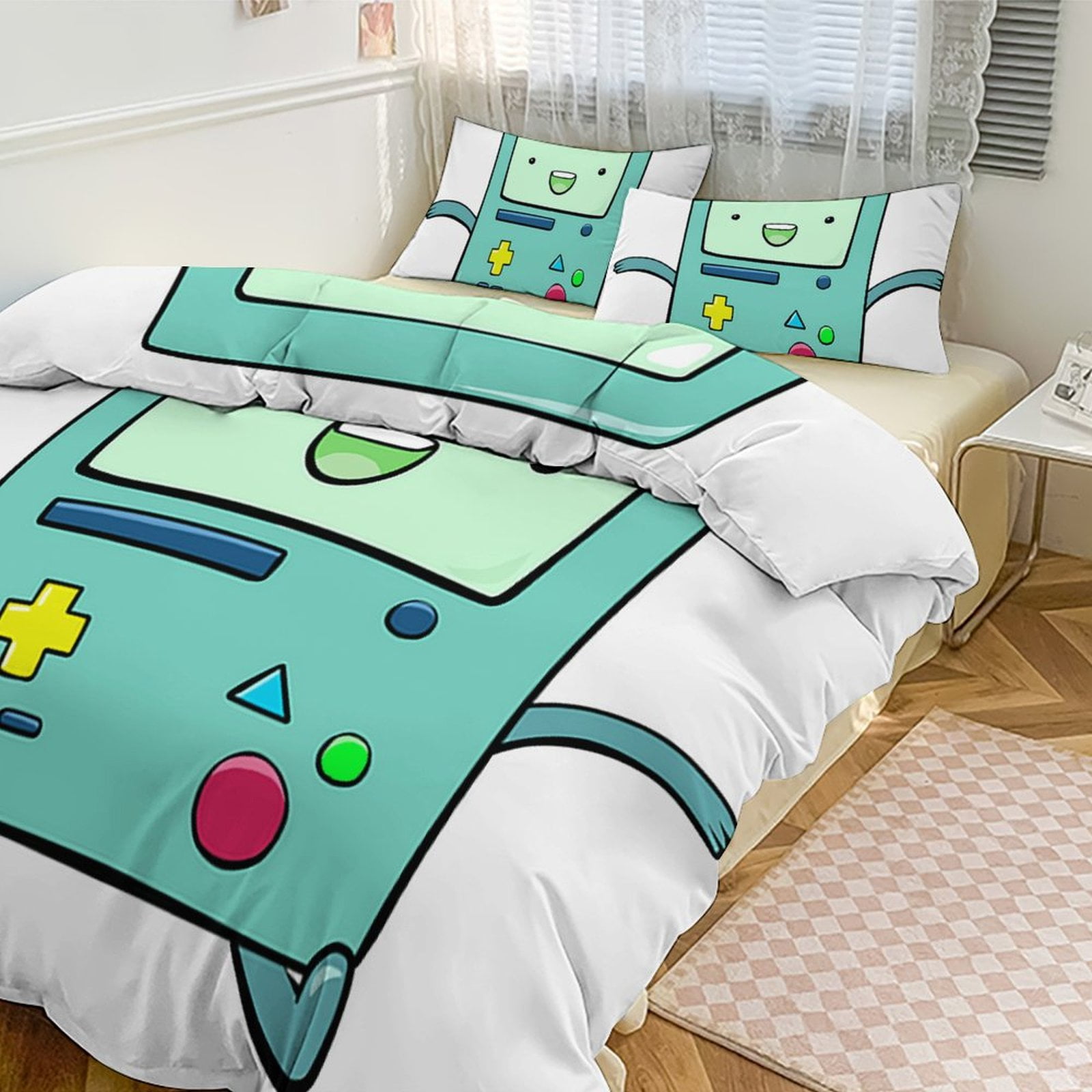 Adventure Time Kids Bedding Set 3 Piece Set Cartoon Double-sided Printing Twin