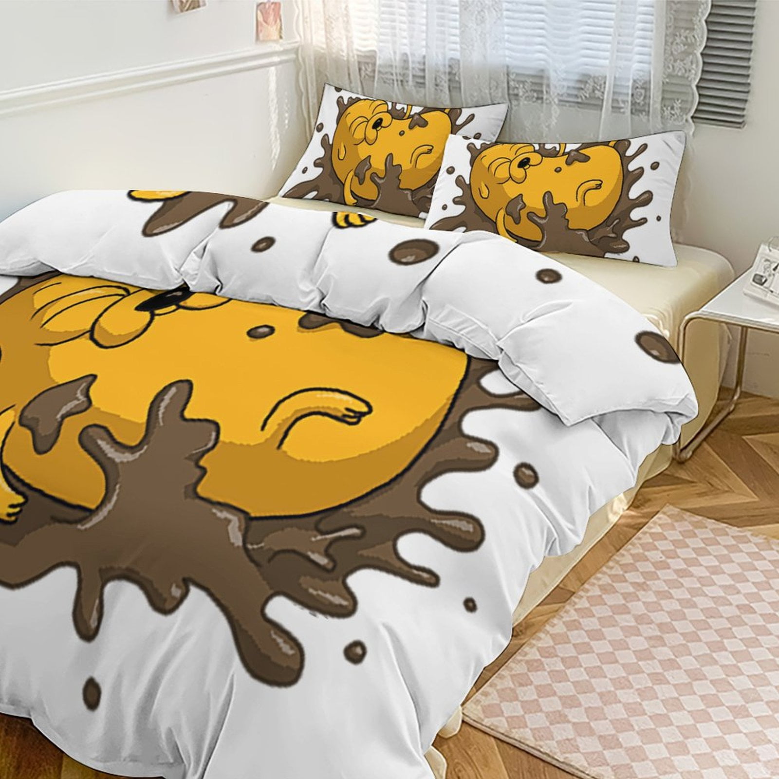 Adventure Time Kids Bedding Set 3 Piece Set Cartoon Double-sided Printing Twin