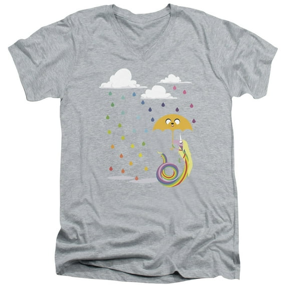 Adventure Time - Lady In The Rain - Slim Fit V Neck Shirt - Medium