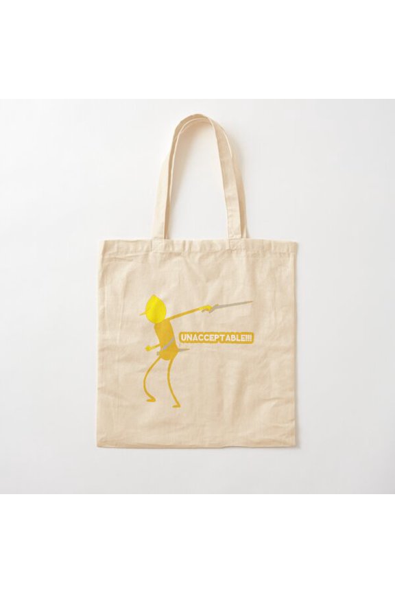 Adventure Time Lemongrab Unacceptable Version 2 Canvas Tote Bags, Reusable Shopping Bag