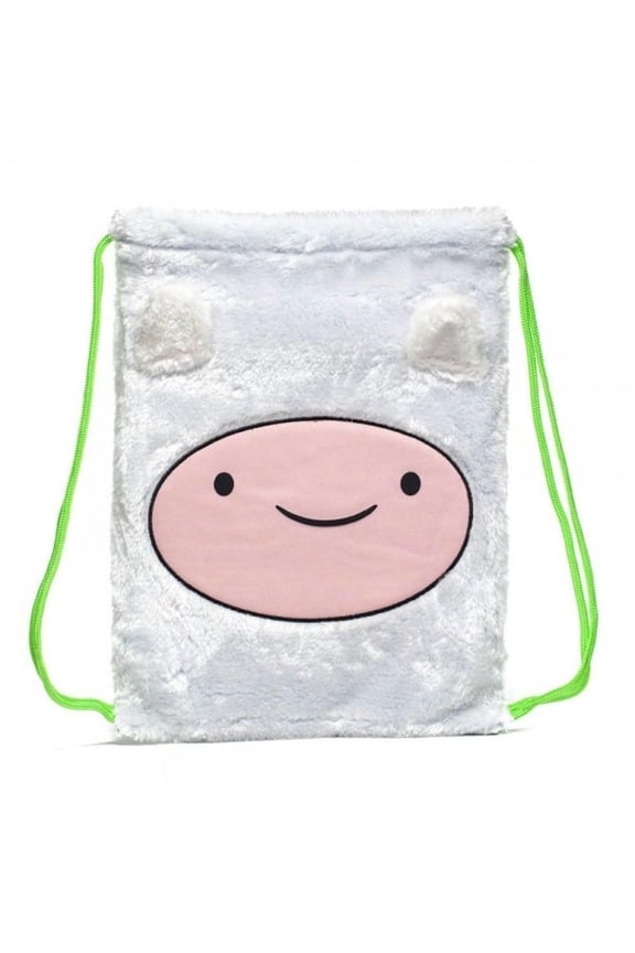 Unisex White Cinch Bag: Finn