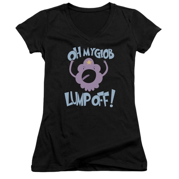 Adventure Time - Lump Off - Juniors Cap Sleeve V-Neck Shirt - Medium