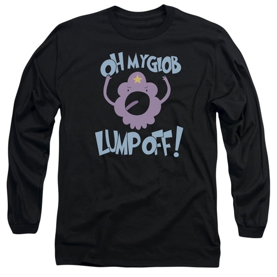 Adventure Time Lump Off Long Sleeve Adult 18/1 T-Shirt Black