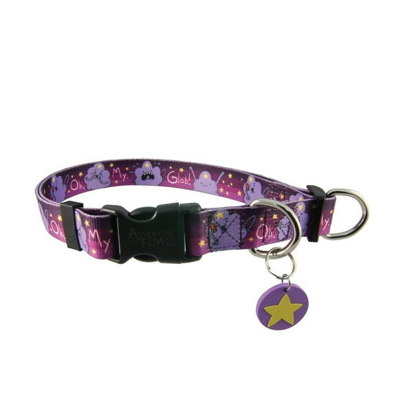 Crowded Coop, LLC Adventure Time Lumpy Space Princess OMGlob Adjustable Nylon Dog Collar: Medium Unisex