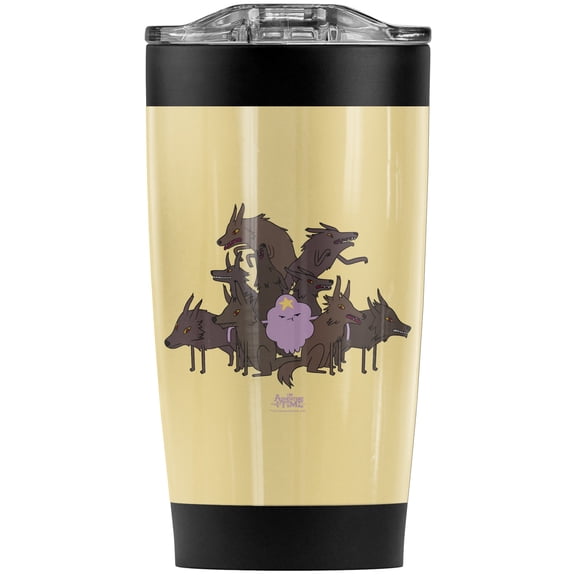 Adventure Time/Lumpy Space Princess & Wolves Stainless Steel Tumbler 20 oz Coffee Travel Mug/Cup, Vacuum Insulated & Double Wall with Leakproof Sliding Lid | Great for Hot Drinks and Cold Beverages