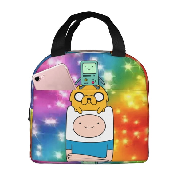 Adventure Time Lunch Bag Tote Bag Insulated Lunch Box Picnic Beach Fishing Work