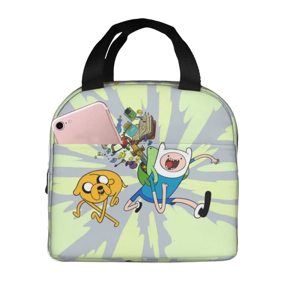 Adventure Time Lunch Bag Tote Bag Insulated Lunch Box Picnic Beach Fishing Work