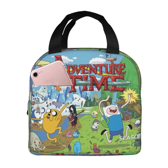 Adventure Time Lunch Bag Tote Bag Insulated Lunch Box Picnic Beach Fishing Work