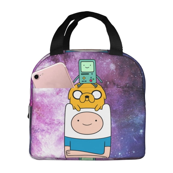 Adventure Time Lunch Bag Tote Bag Insulated Lunch Box Picnic Beach Fishing Work