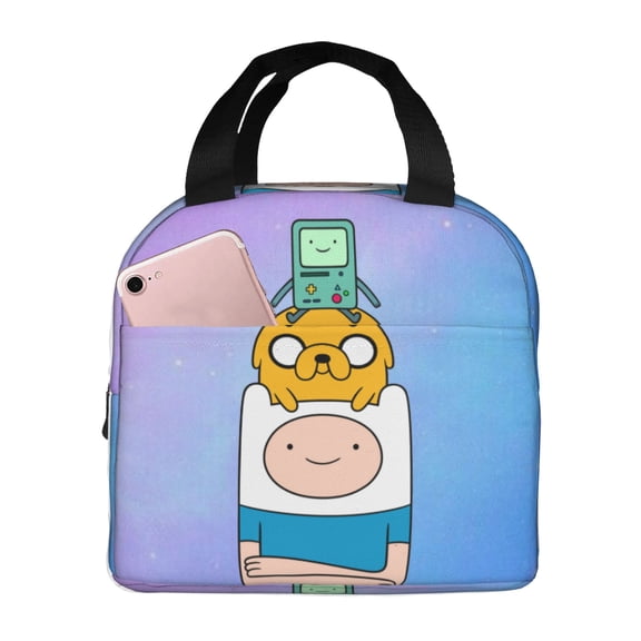 Adventure Time Lunch Bag Tote Bag Insulated Lunch Box Picnic Beach Fishing Work