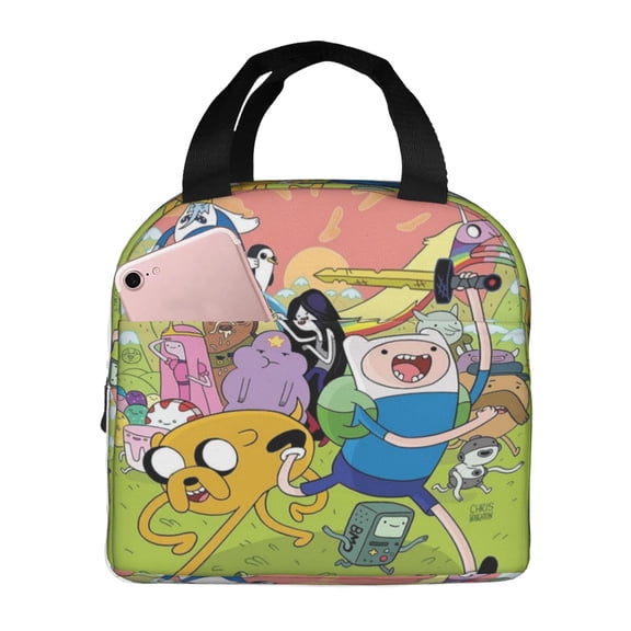 Adventure Time Lunch Bag Tote Bag Insulated Lunch Box Picnic Beach Fishing Work