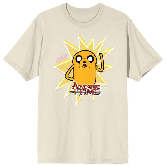 Adventure Time Magical Dog Jake Adult Natural Short Sleeve Tee-Small