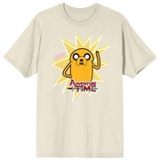 Adventure Time Magical Dog Jake Adult Natural Short Sleeve Tee-Small