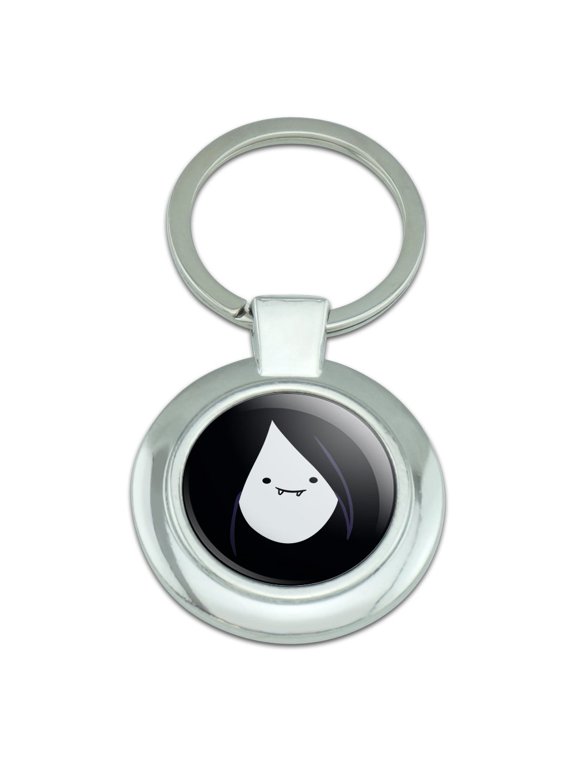 Adventure Time Marceline Head Keychain Classy Round Chrome Plated Metal