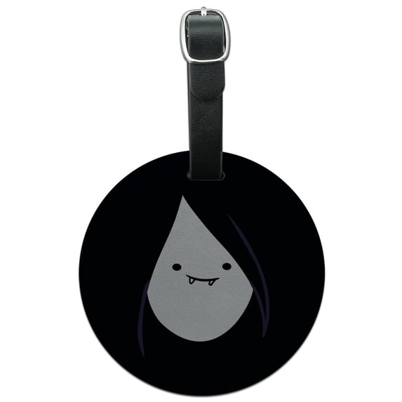Adventure Time Marceline Head Round Leather Luggage Card Suitcase Carry-On ID Tag